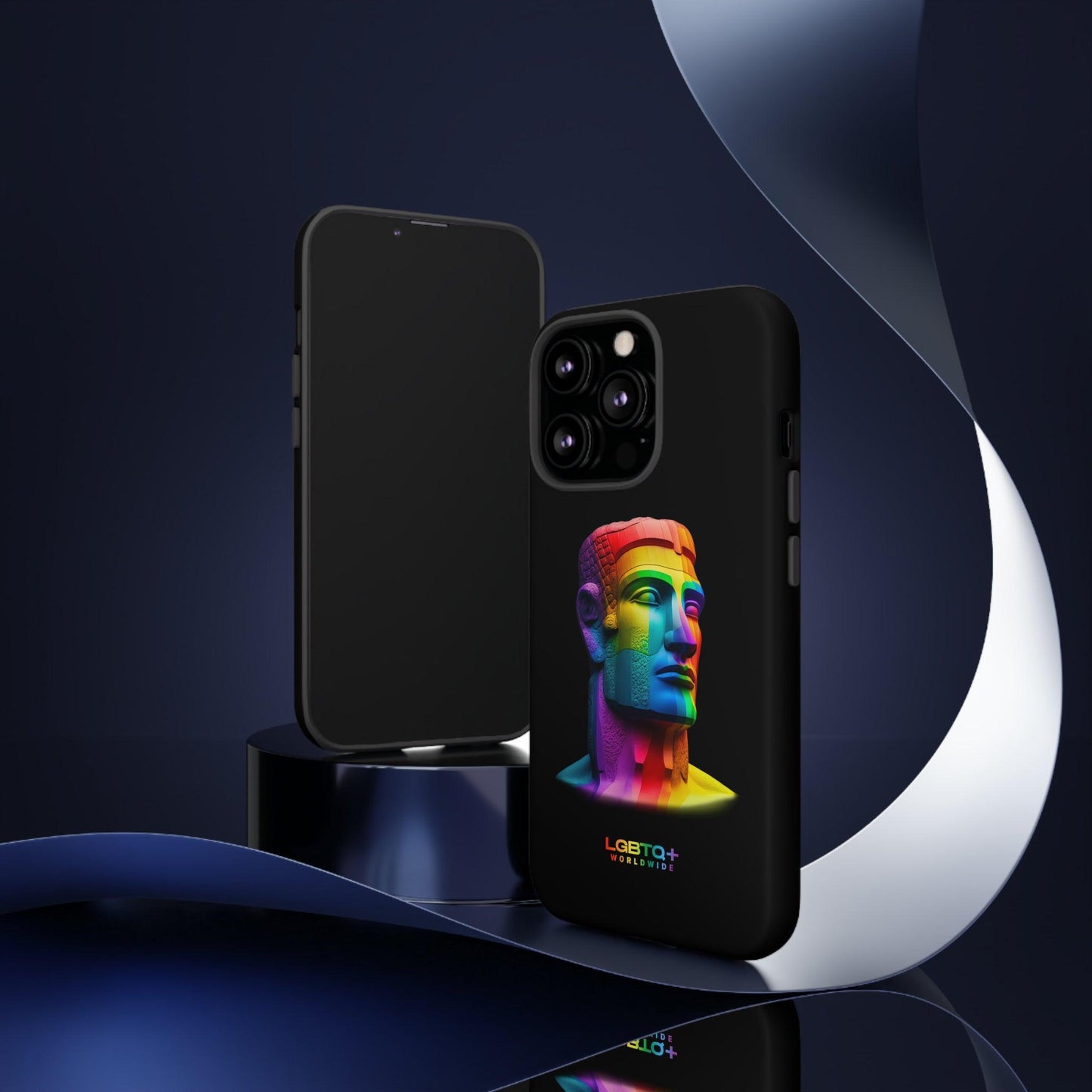 LGBTQWorldwide - ,,MOAI" Doppelgehäuse Handyhülle Accessories, Glossy, iPhone Cases, Matte, Phone accessory, Phone Cases, Samsung Cases, tough, Valentine's Day Picks lgbtq Bekleidung Accessoires unisex Zubehör