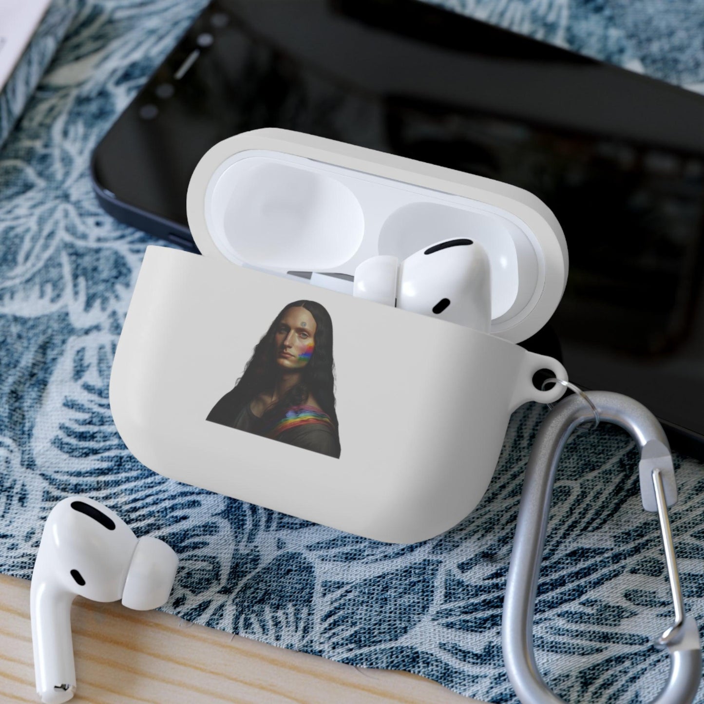 LGBTQWorldwide - ,,MONA LISA" AirPods und AirPods Pro Hülle Accessories, AirPods, AirPods Pro, Back-to-School, Case, Flexible, tech, Tech Accessories, TPU lgbtq Bekleidung Accessoires unisex Zubehör