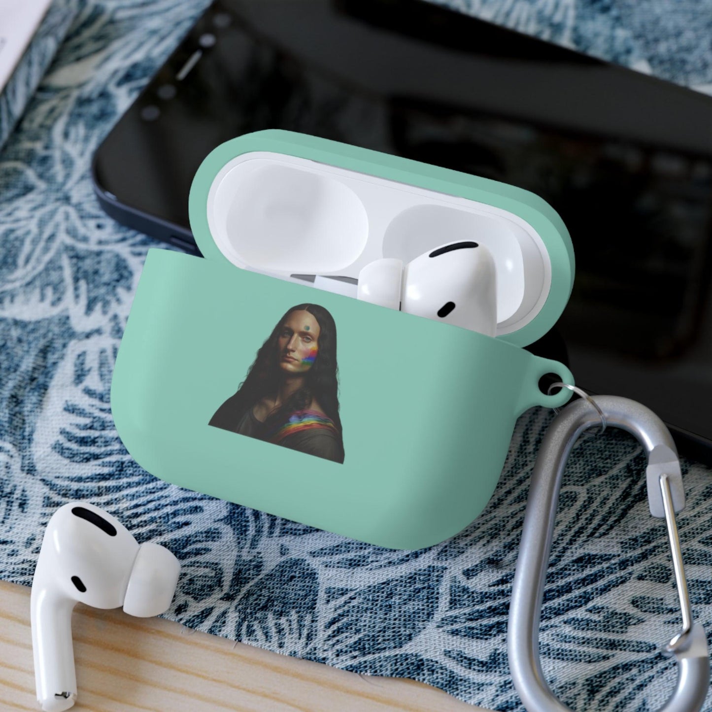 LGBTQWorldwide - ,,MONA LISA" AirPods und AirPods Pro Hülle Accessories, AirPods, AirPods Pro, Back-to-School, Case, Flexible, tech, Tech Accessories, TPU lgbtq Bekleidung Accessoires unisex Zubehör