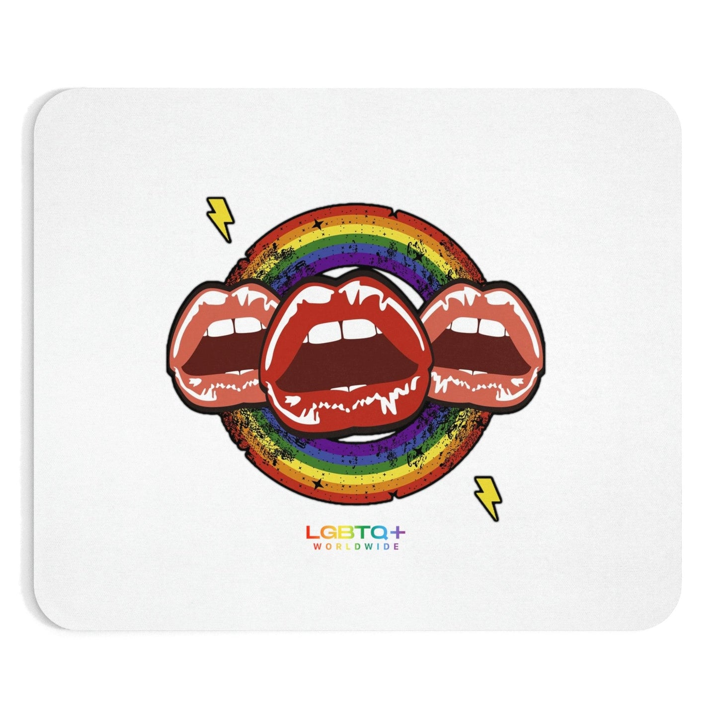 LGBTQWorldwide - ,,MOUTHS" Mauspad All, Desk, Home & Living, Mouse pad, Mouse Pads, Mousepad, tech lgbtq Bekleidung Accessoires unisex Zubehör