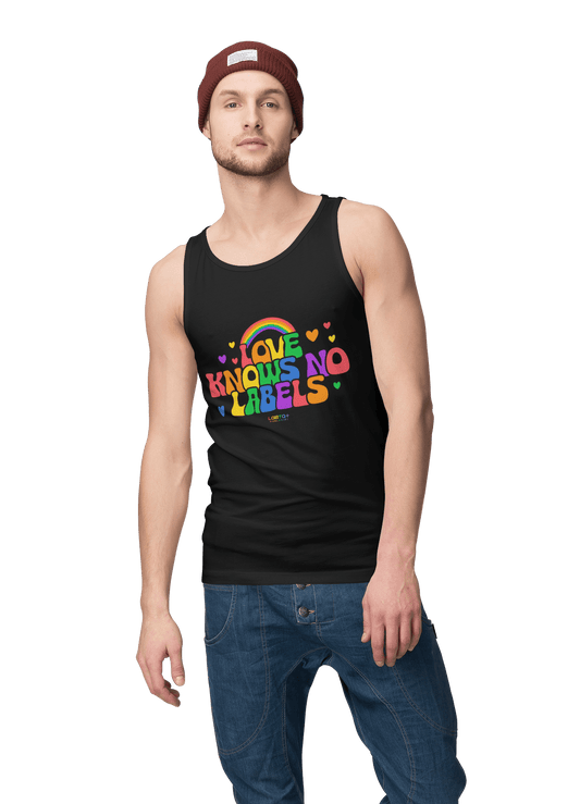 LGBTQWorldwide - ,,NO LABELS'' DTG, Eco-friendly, Men's Clothing, Neck Labels, Organic, Recycled, Slim fit, Sustainable, Tank Tops, Tanke, Vegan lgbtq Bekleidung Accessoires unisex Zubehör