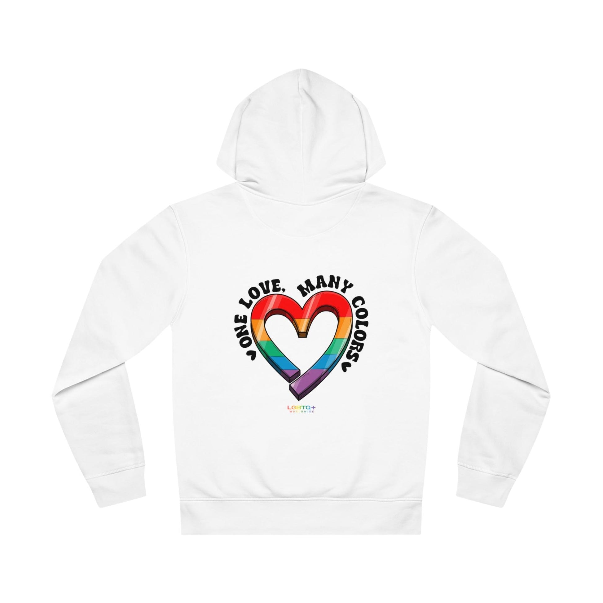 LGBTQWorldwide - ,,ONE LOVE'' DTG, Eco-friendly, Hoodies, Last, Men's Clothing, Recycled, Unisex, Vegan, Women's Clothing lgbtq Bekleidung Accessoires unisex Zubehör