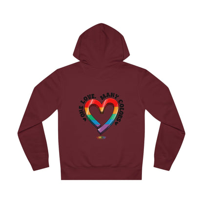 LGBTQWorldwide - ,,ONE LOVE'' DTG, Eco-friendly, Hoodies, Last, Men's Clothing, Recycled, Unisex, Vegan, Women's Clothing lgbtq Bekleidung Accessoires unisex Zubehör