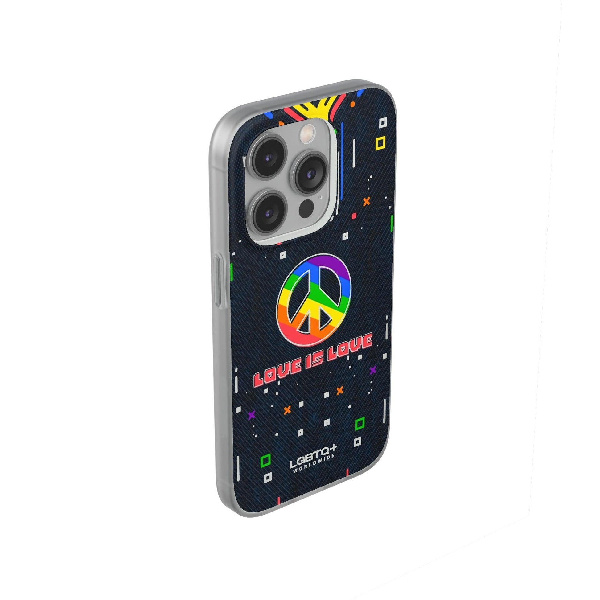 LGBTQWorldwide - ,,PEACE" Flexible Handyhülle Accessories, Case, iPhone, iPhone Cases, Phone accessory, Phone Cases, Samsung Cases, silikon, Valentine's Day promotion lgbtq Bekleidung Accessoires unisex Zubehör