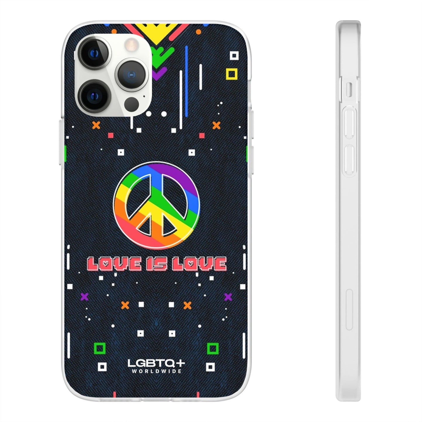 LGBTQWorldwide - ,,PEACE" Flexible Handyhülle Accessories, Case, iPhone, iPhone Cases, Phone accessory, Phone Cases, Samsung Cases, silikon, Valentine's Day promotion lgbtq Bekleidung Accessoires unisex Zubehör