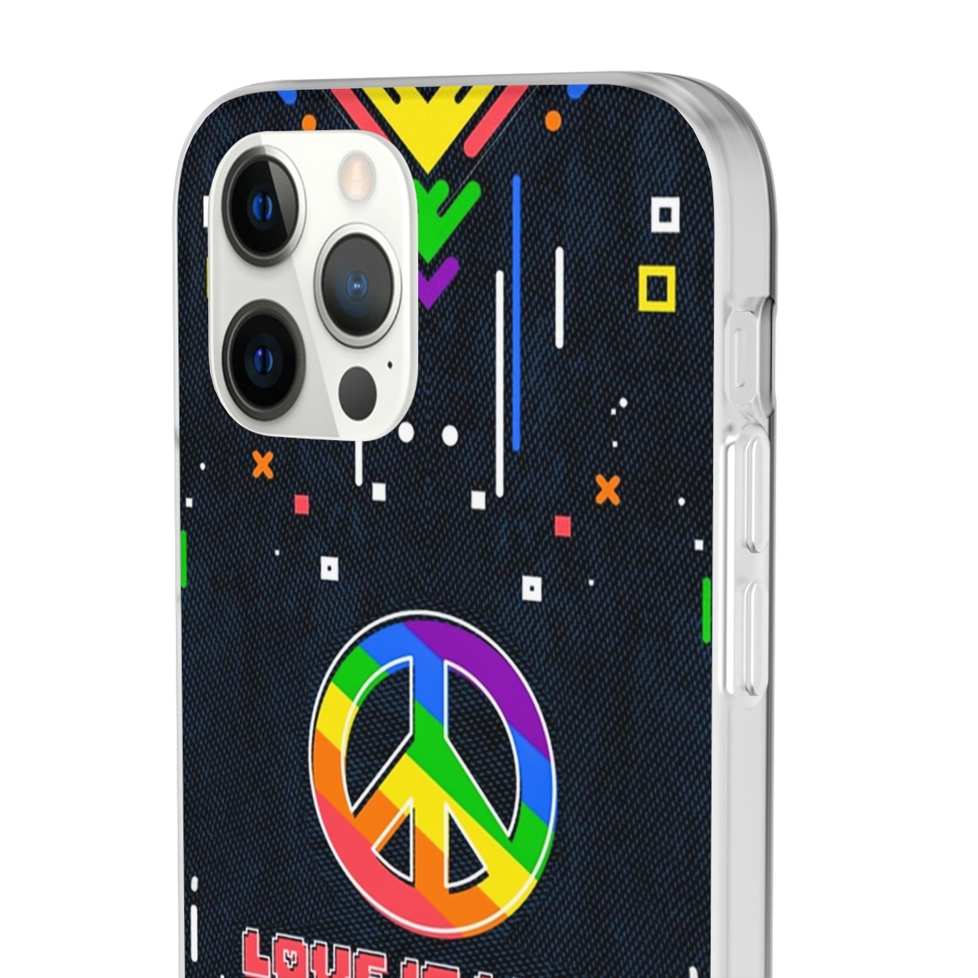 LGBTQWorldwide - ,,PEACE" Flexible Handyhülle Accessories, Case, iPhone, iPhone Cases, Phone accessory, Phone Cases, Samsung Cases, silikon, Valentine's Day promotion lgbtq Bekleidung Accessoires unisex Zubehör