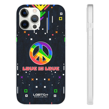 LGBTQWorldwide - ,,PEACE" Flexible Handyhülle Accessories, Case, iPhone, iPhone Cases, Phone accessory, Phone Cases, Samsung Cases, silikon, Valentine's Day promotion lgbtq Bekleidung Accessoires unisex Zubehör