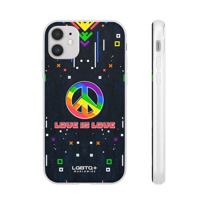 LGBTQWorldwide - ,,PEACE" Flexible Handyhülle Accessories, Case, iPhone, iPhone Cases, Phone accessory, Phone Cases, Samsung Cases, silikon, Valentine's Day promotion lgbtq Bekleidung Accessoires unisex Zubehör