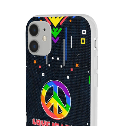 LGBTQWorldwide - ,,PEACE" Flexible Handyhülle Accessories, Case, iPhone, iPhone Cases, Phone accessory, Phone Cases, Samsung Cases, silikon, Valentine's Day promotion lgbtq Bekleidung Accessoires unisex Zubehör