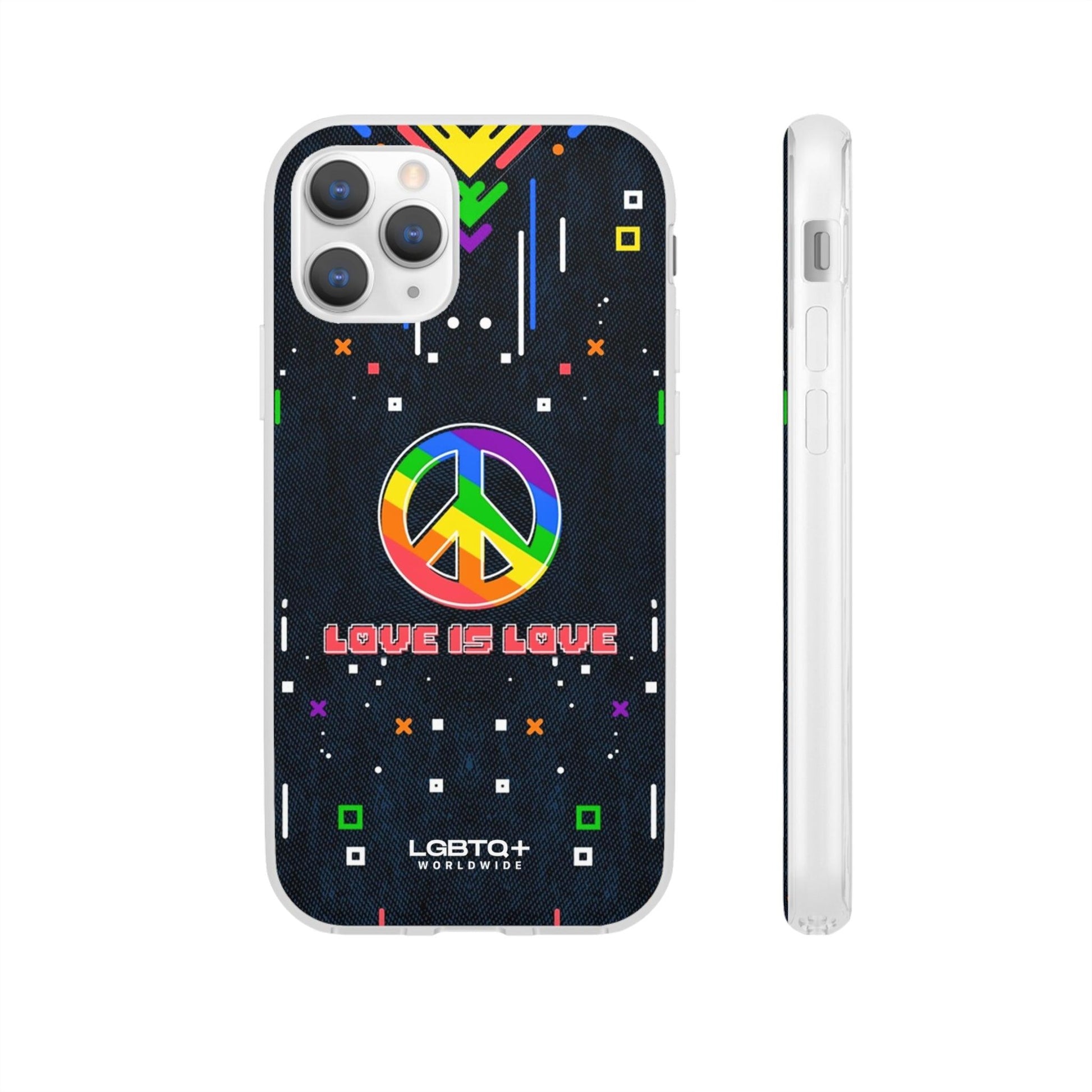 LGBTQWorldwide - ,,PEACE" Flexible Handyhülle Accessories, Case, iPhone, iPhone Cases, Phone accessory, Phone Cases, Samsung Cases, silikon, Valentine's Day promotion lgbtq Bekleidung Accessoires unisex Zubehör