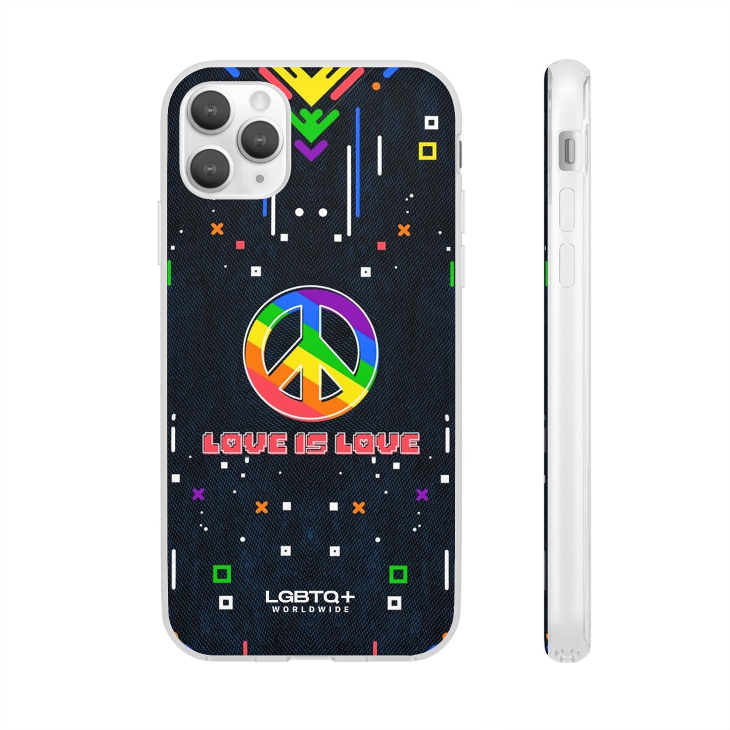 LGBTQWorldwide - ,,PEACE" Flexible Handyhülle Accessories, Case, iPhone, iPhone Cases, Phone accessory, Phone Cases, Samsung Cases, silikon, Valentine's Day promotion lgbtq Bekleidung Accessoires unisex Zubehör