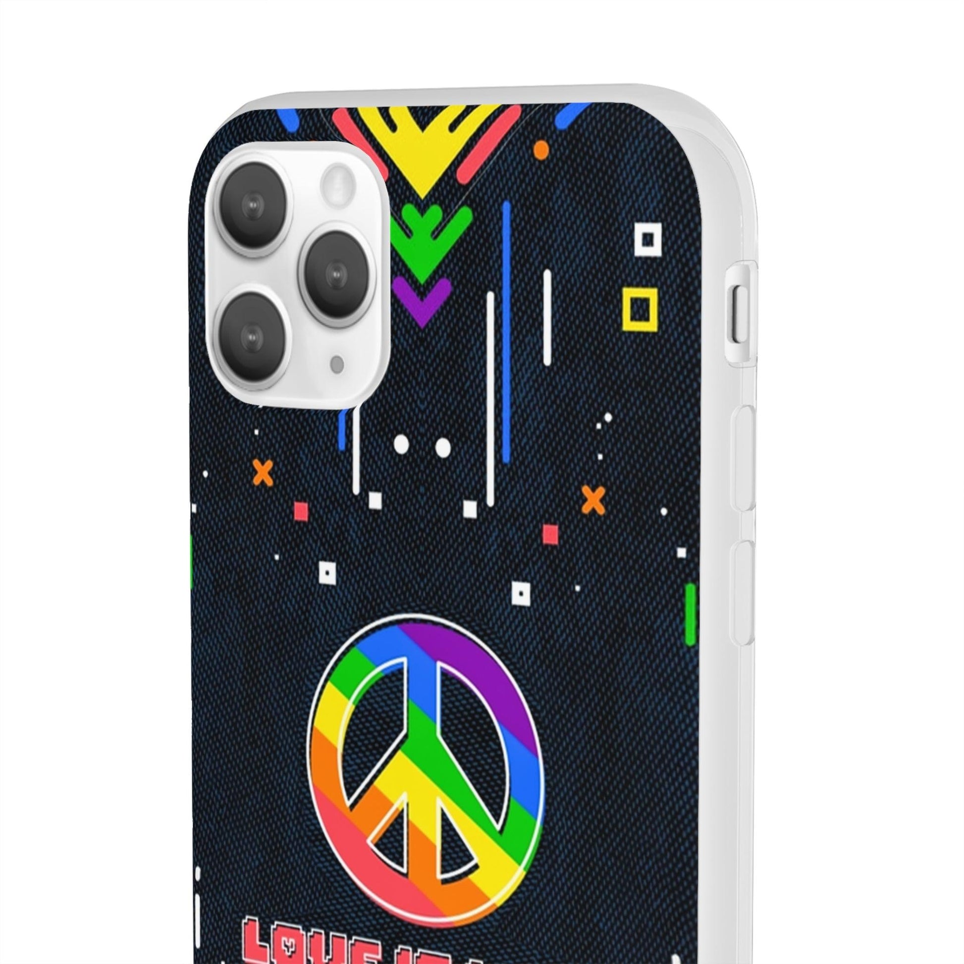 LGBTQWorldwide - ,,PEACE" Flexible Handyhülle Accessories, Case, iPhone, iPhone Cases, Phone accessory, Phone Cases, Samsung Cases, silikon, Valentine's Day promotion lgbtq Bekleidung Accessoires unisex Zubehör