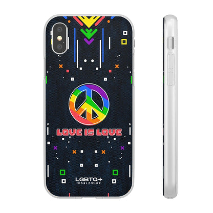 LGBTQWorldwide - ,,PEACE" Flexible Handyhülle Accessories, Case, iPhone, iPhone Cases, Phone accessory, Phone Cases, Samsung Cases, silikon, Valentine's Day promotion lgbtq Bekleidung Accessoires unisex Zubehör