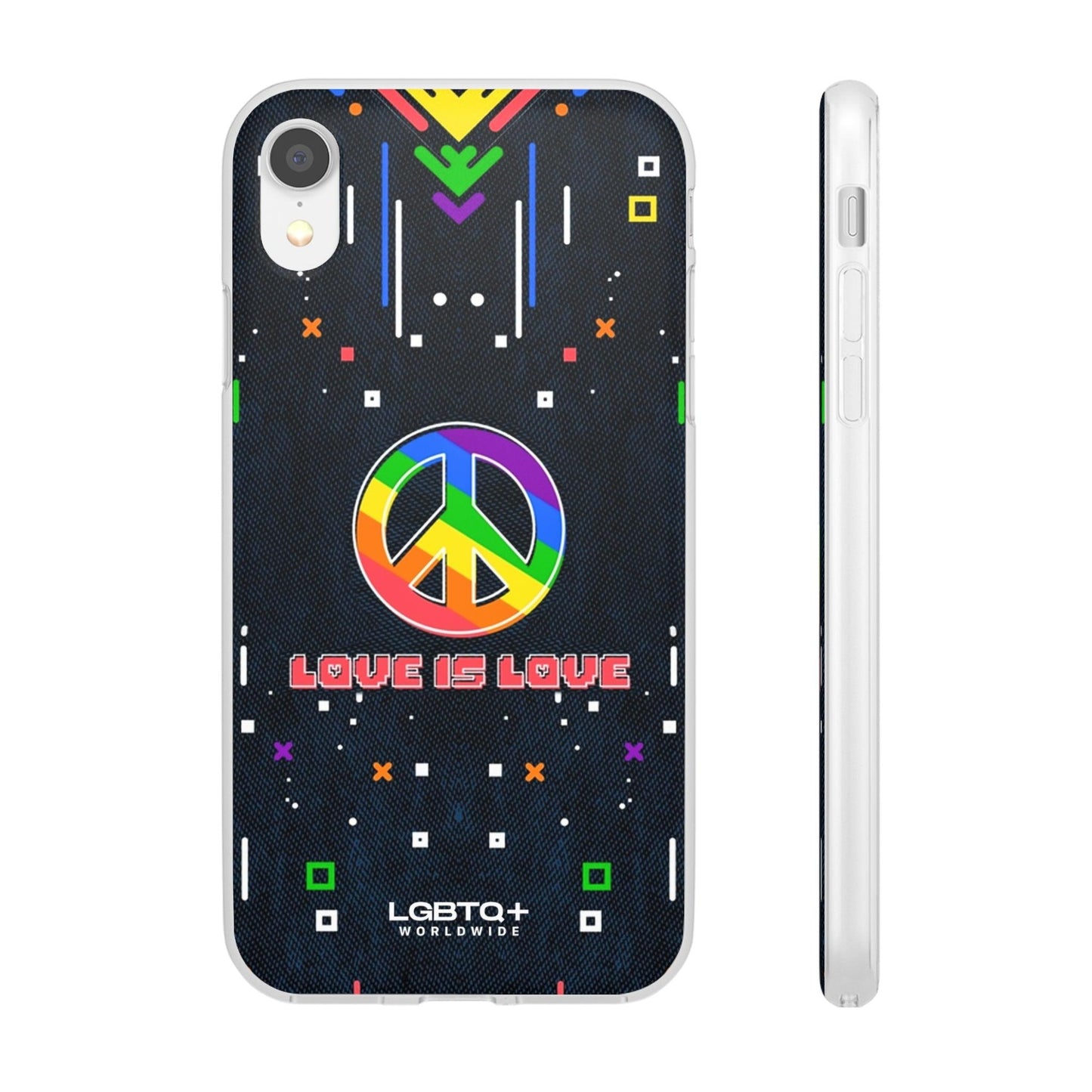 LGBTQWorldwide - ,,PEACE" Flexible Handyhülle Accessories, Case, iPhone, iPhone Cases, Phone accessory, Phone Cases, Samsung Cases, silikon, Valentine's Day promotion lgbtq Bekleidung Accessoires unisex Zubehör