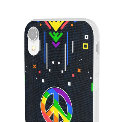 LGBTQWorldwide - ,,PEACE" Flexible Handyhülle Accessories, Case, iPhone, iPhone Cases, Phone accessory, Phone Cases, Samsung Cases, silikon, Valentine's Day promotion lgbtq Bekleidung Accessoires unisex Zubehör