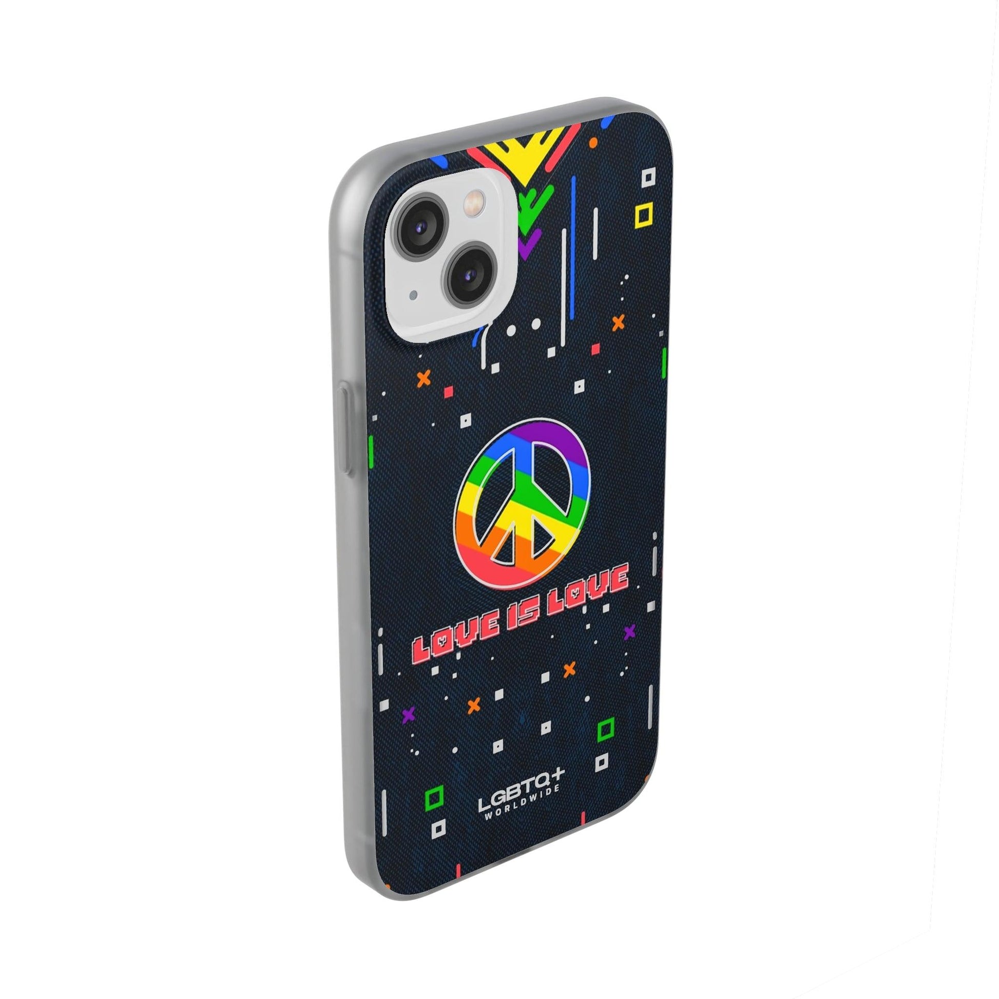 LGBTQWorldwide - ,,PEACE" Flexible Handyhülle Accessories, Case, iPhone, iPhone Cases, Phone accessory, Phone Cases, Samsung Cases, silikon, Valentine's Day promotion lgbtq Bekleidung Accessoires unisex Zubehör