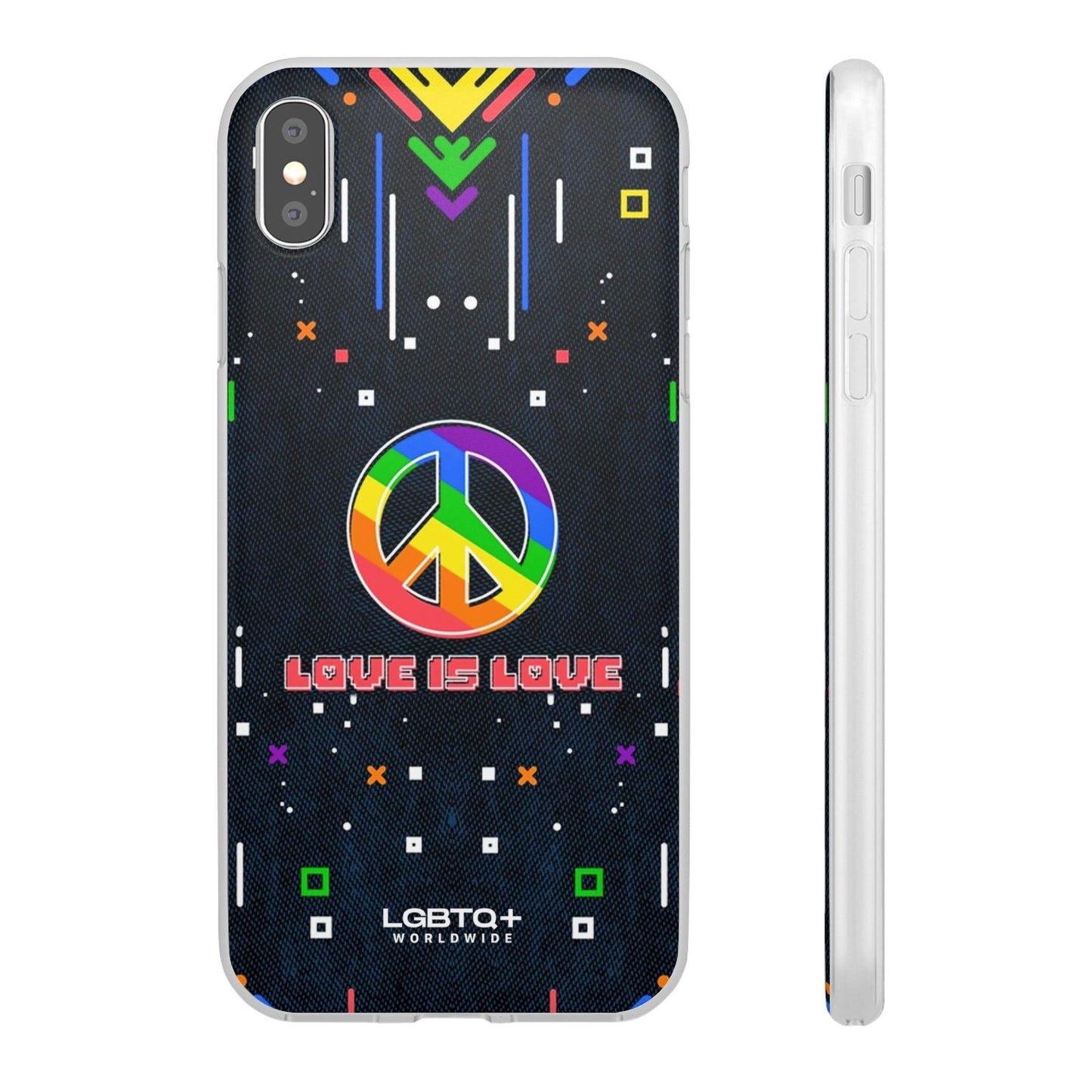 LGBTQWorldwide - ,,PEACE" Flexible Handyhülle Accessories, Case, iPhone, iPhone Cases, Phone accessory, Phone Cases, Samsung Cases, silikon, Valentine's Day promotion lgbtq Bekleidung Accessoires unisex Zubehör