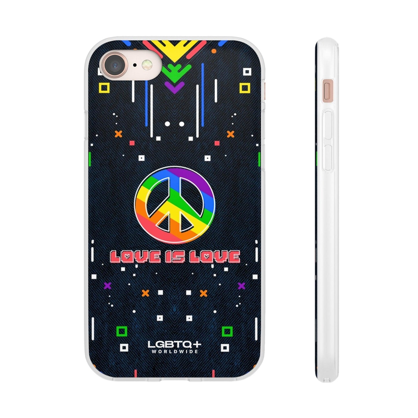 LGBTQWorldwide - ,,PEACE" Flexible Handyhülle Accessories, Case, iPhone, iPhone Cases, Phone accessory, Phone Cases, Samsung Cases, silikon, Valentine's Day promotion lgbtq Bekleidung Accessoires unisex Zubehör