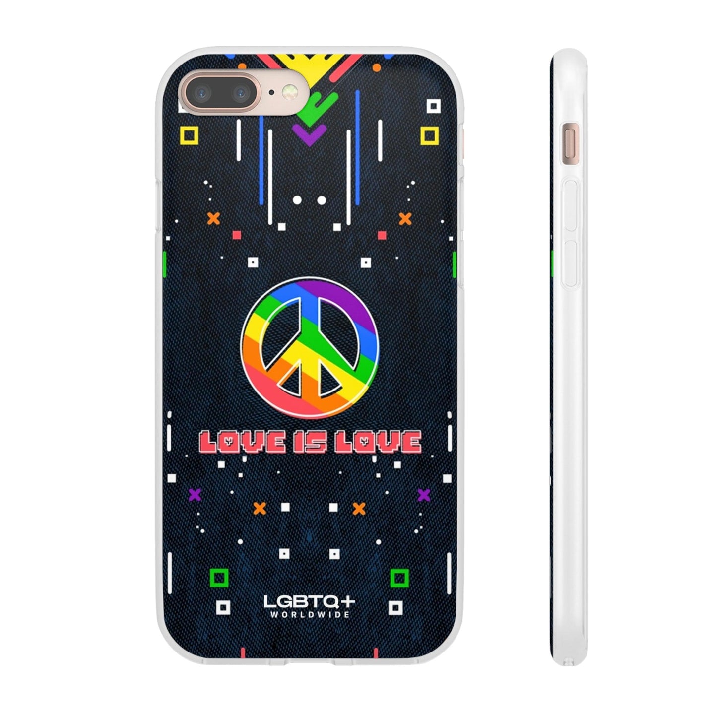 LGBTQWorldwide - ,,PEACE" Flexible Handyhülle Accessories, Case, iPhone, iPhone Cases, Phone accessory, Phone Cases, Samsung Cases, silikon, Valentine's Day promotion lgbtq Bekleidung Accessoires unisex Zubehör