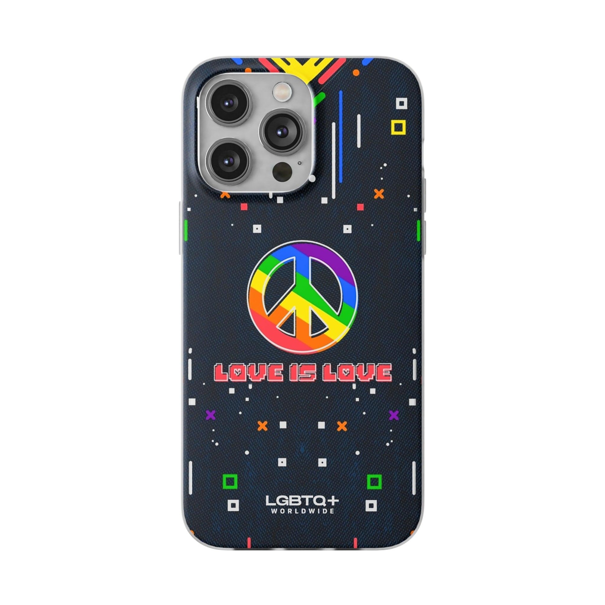 LGBTQWorldwide - ,,PEACE" Flexible Handyhülle Accessories, Case, iPhone, iPhone Cases, Phone accessory, Phone Cases, Samsung Cases, silikon, Valentine's Day promotion lgbtq Bekleidung Accessoires unisex Zubehör