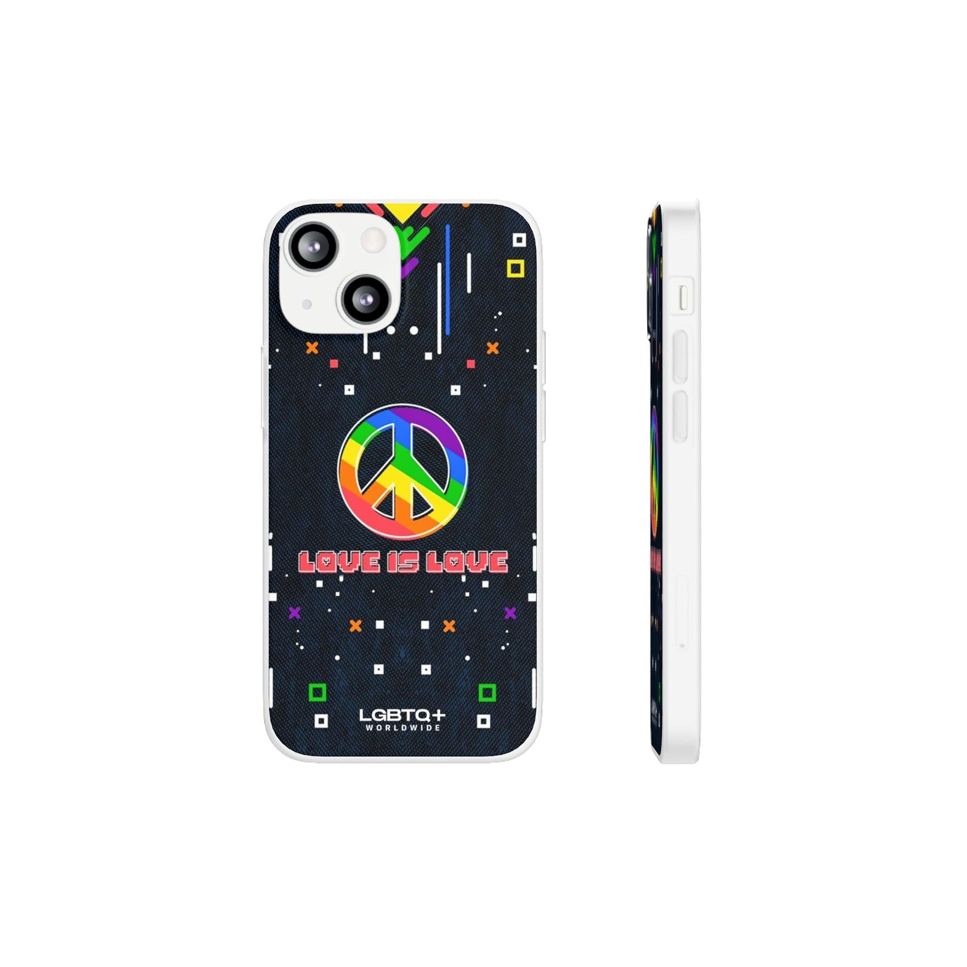 LGBTQWorldwide - ,,PEACE" Flexible Handyhülle Accessories, Case, iPhone, iPhone Cases, Phone accessory, Phone Cases, Samsung Cases, silikon, Valentine's Day promotion lgbtq Bekleidung Accessoires unisex Zubehör