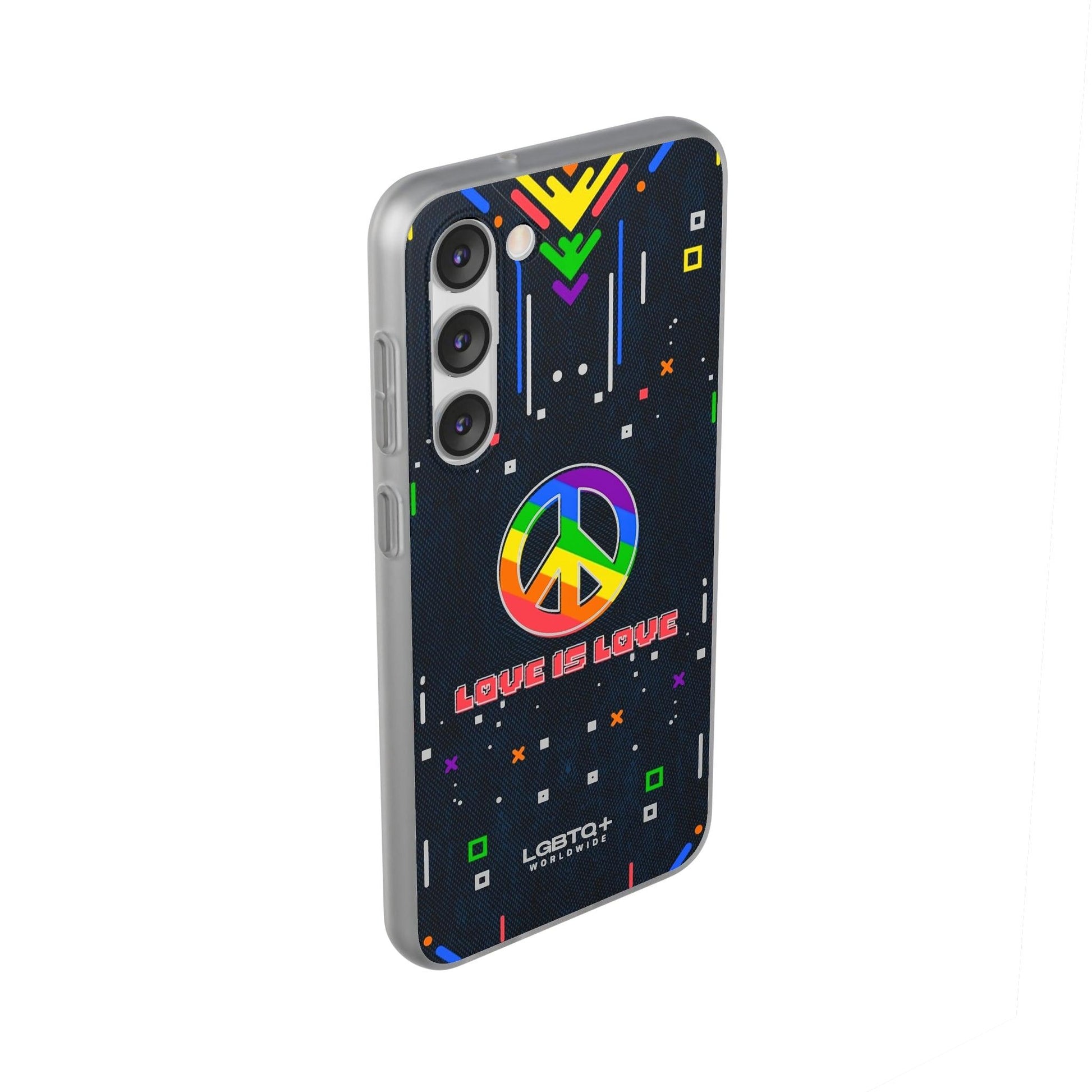 LGBTQWorldwide - ,,PEACE" Flexible Handyhülle Accessories, Case, iPhone, iPhone Cases, Phone accessory, Phone Cases, Samsung Cases, silikon, Valentine's Day promotion lgbtq Bekleidung Accessoires unisex Zubehör