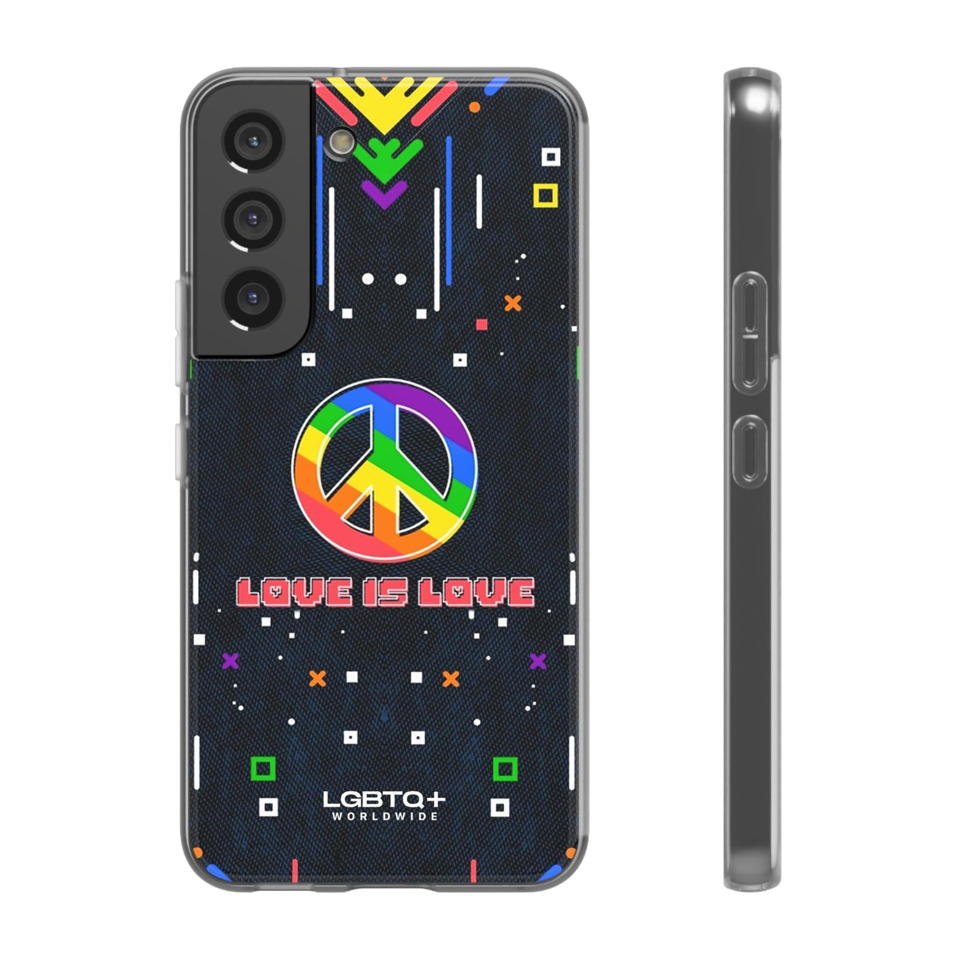 LGBTQWorldwide - ,,PEACE" Flexible Handyhülle Accessories, Case, iPhone, iPhone Cases, Phone accessory, Phone Cases, Samsung Cases, silikon, Valentine's Day promotion lgbtq Bekleidung Accessoires unisex Zubehör