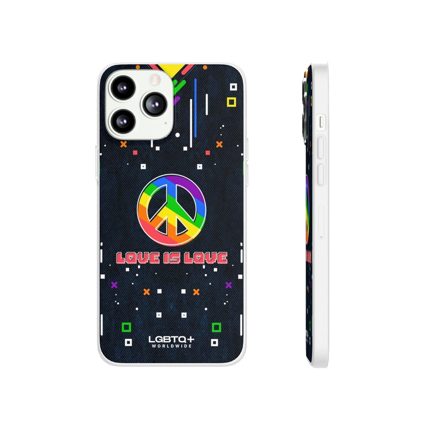 LGBTQWorldwide - ,,PEACE" Flexible Handyhülle Accessories, Case, iPhone, iPhone Cases, Phone accessory, Phone Cases, Samsung Cases, silikon, Valentine's Day promotion lgbtq Bekleidung Accessoires unisex Zubehör