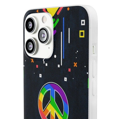 LGBTQWorldwide - ,,PEACE" Flexible Handyhülle Accessories, Case, iPhone, iPhone Cases, Phone accessory, Phone Cases, Samsung Cases, silikon, Valentine's Day promotion lgbtq Bekleidung Accessoires unisex Zubehör