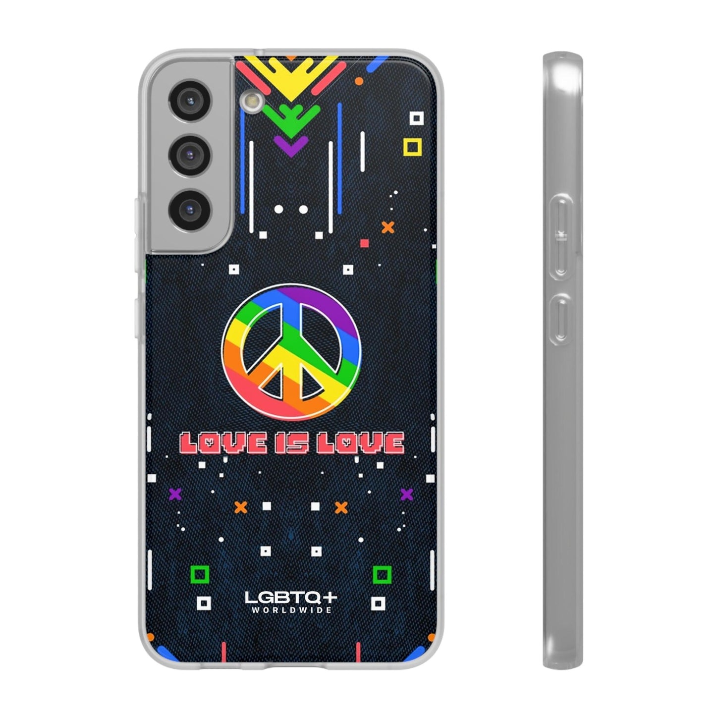 LGBTQWorldwide - ,,PEACE" Flexible Handyhülle Accessories, Case, iPhone, iPhone Cases, Phone accessory, Phone Cases, Samsung Cases, silikon, Valentine's Day promotion lgbtq Bekleidung Accessoires unisex Zubehör