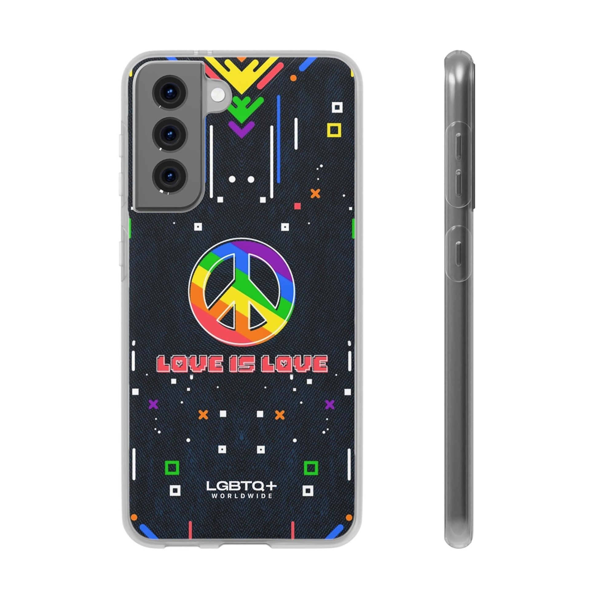 LGBTQWorldwide - ,,PEACE" Flexible Handyhülle Accessories, Case, iPhone, iPhone Cases, Phone accessory, Phone Cases, Samsung Cases, silikon, Valentine's Day promotion lgbtq Bekleidung Accessoires unisex Zubehör