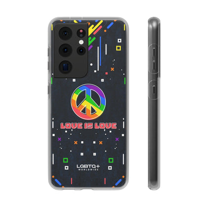 LGBTQWorldwide - ,,PEACE" Flexible Handyhülle Accessories, Case, iPhone, iPhone Cases, Phone accessory, Phone Cases, Samsung Cases, silikon, Valentine's Day promotion lgbtq Bekleidung Accessoires unisex Zubehör