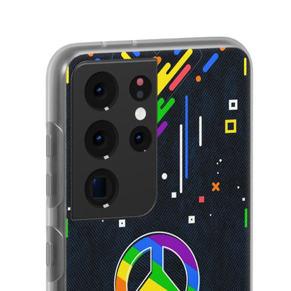 LGBTQWorldwide - ,,PEACE" Flexible Handyhülle Accessories, Case, iPhone, iPhone Cases, Phone accessory, Phone Cases, Samsung Cases, silikon, Valentine's Day promotion lgbtq Bekleidung Accessoires unisex Zubehör