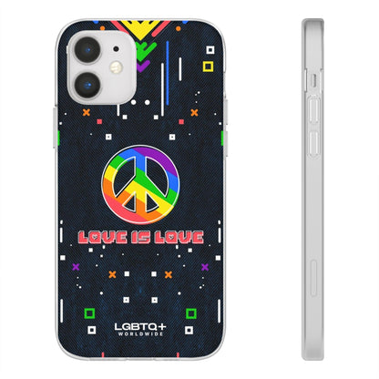 LGBTQWorldwide - ,,PEACE" Flexible Handyhülle Accessories, Case, iPhone, iPhone Cases, Phone accessory, Phone Cases, Samsung Cases, silikon, Valentine's Day promotion lgbtq Bekleidung Accessoires unisex Zubehör