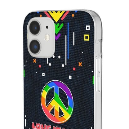 LGBTQWorldwide - ,,PEACE" Flexible Handyhülle Accessories, Case, iPhone, iPhone Cases, Phone accessory, Phone Cases, Samsung Cases, silikon, Valentine's Day promotion lgbtq Bekleidung Accessoires unisex Zubehör