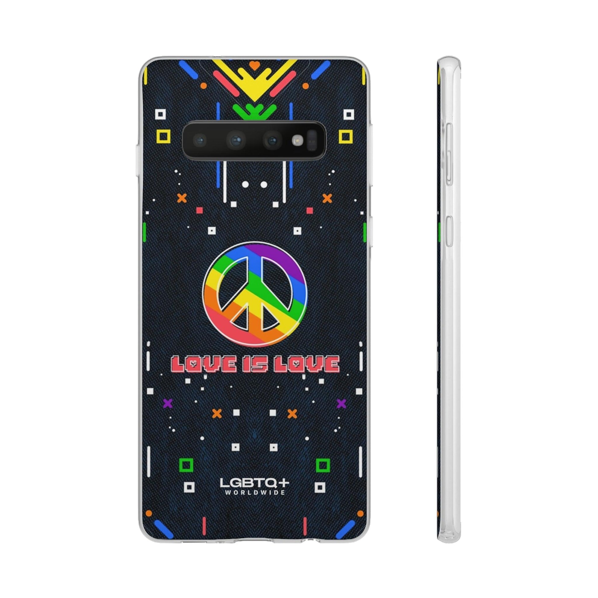 LGBTQWorldwide - ,,PEACE" Flexible Handyhülle Accessories, Case, iPhone, iPhone Cases, Phone accessory, Phone Cases, Samsung Cases, silikon, Valentine's Day promotion lgbtq Bekleidung Accessoires unisex Zubehör