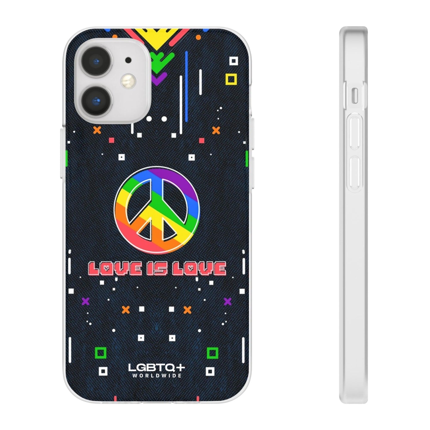 LGBTQWorldwide - ,,PEACE" Flexible Handyhülle Accessories, Case, iPhone, iPhone Cases, Phone accessory, Phone Cases, Samsung Cases, silikon, Valentine's Day promotion lgbtq Bekleidung Accessoires unisex Zubehör