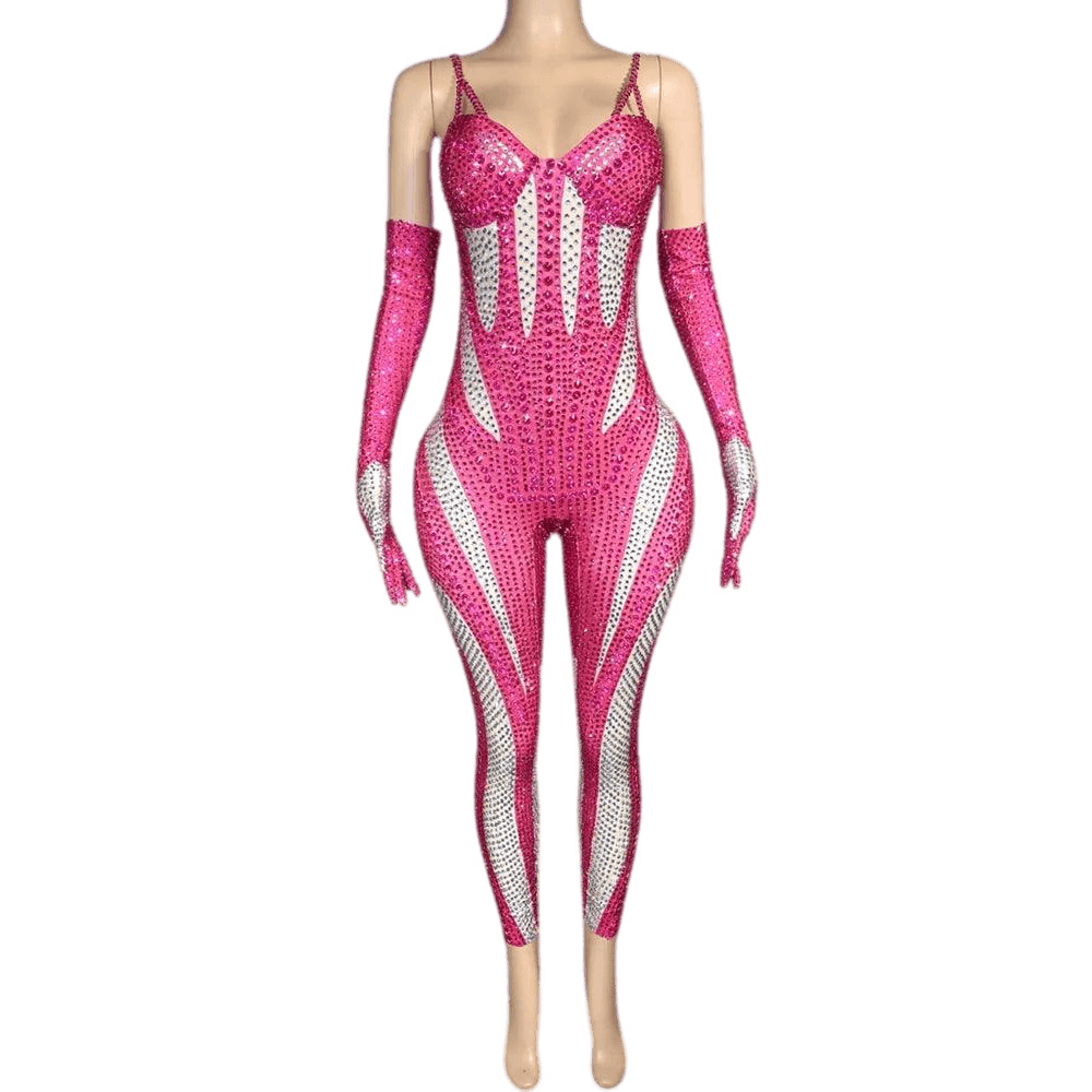 LGBTQWorldwide - Pinker Sexy Jumpsuit lgbtq Bekleidung Accessoires unisex Zubehör