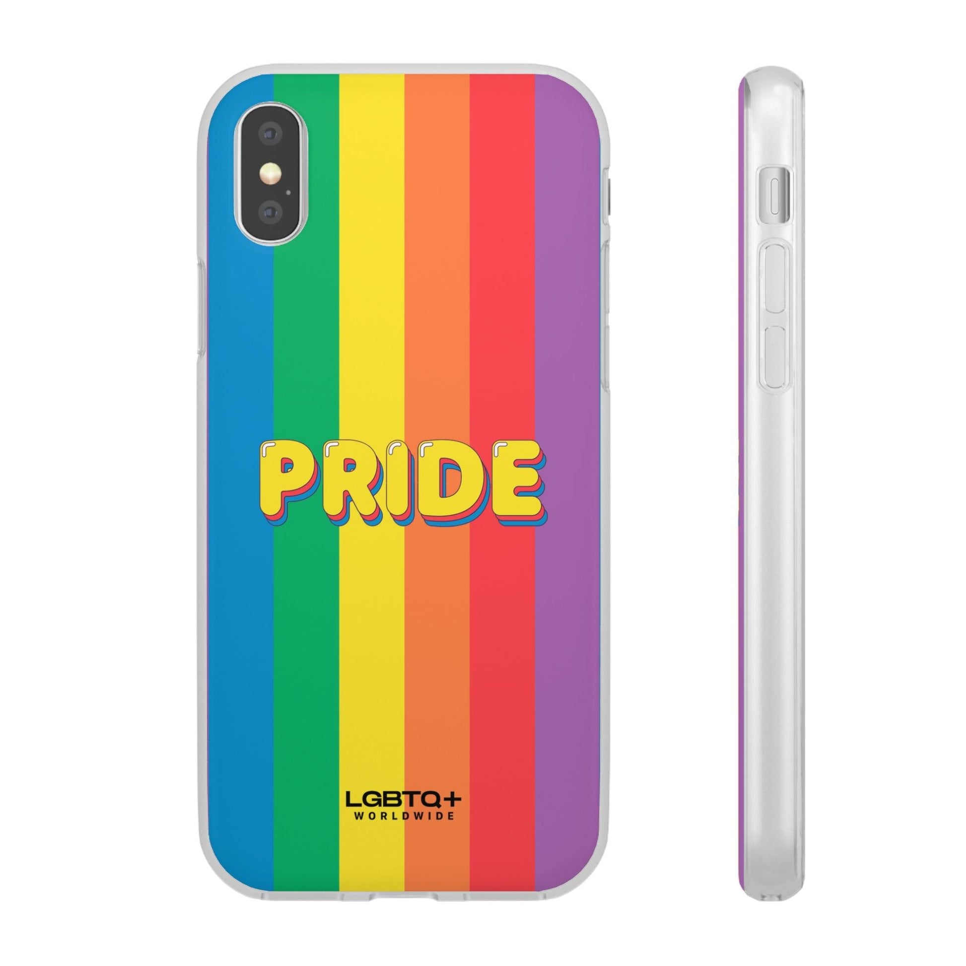 LGBTQWorldwide - ,,PRIDE" Flexible Handyhülle Accessories, Case, iPhone, iPhone Cases, Phone accessory, Phone Cases, Samsung Cases, silikon, Valentine's Day promotion lgbtq Bekleidung Accessoires unisex Zubehör