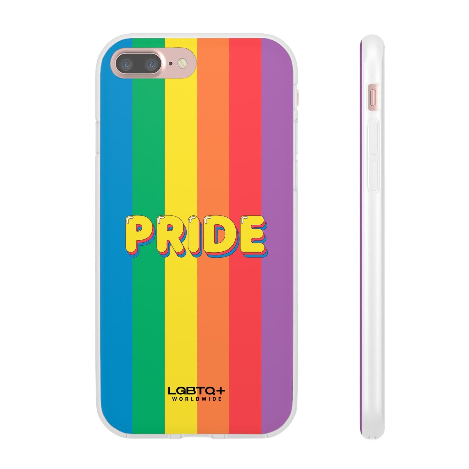 LGBTQWorldwide - ,,PRIDE" Flexible Handyhülle Accessories, Case, iPhone, iPhone Cases, Phone accessory, Phone Cases, Samsung Cases, silikon, Valentine's Day promotion lgbtq Bekleidung Accessoires unisex Zubehör