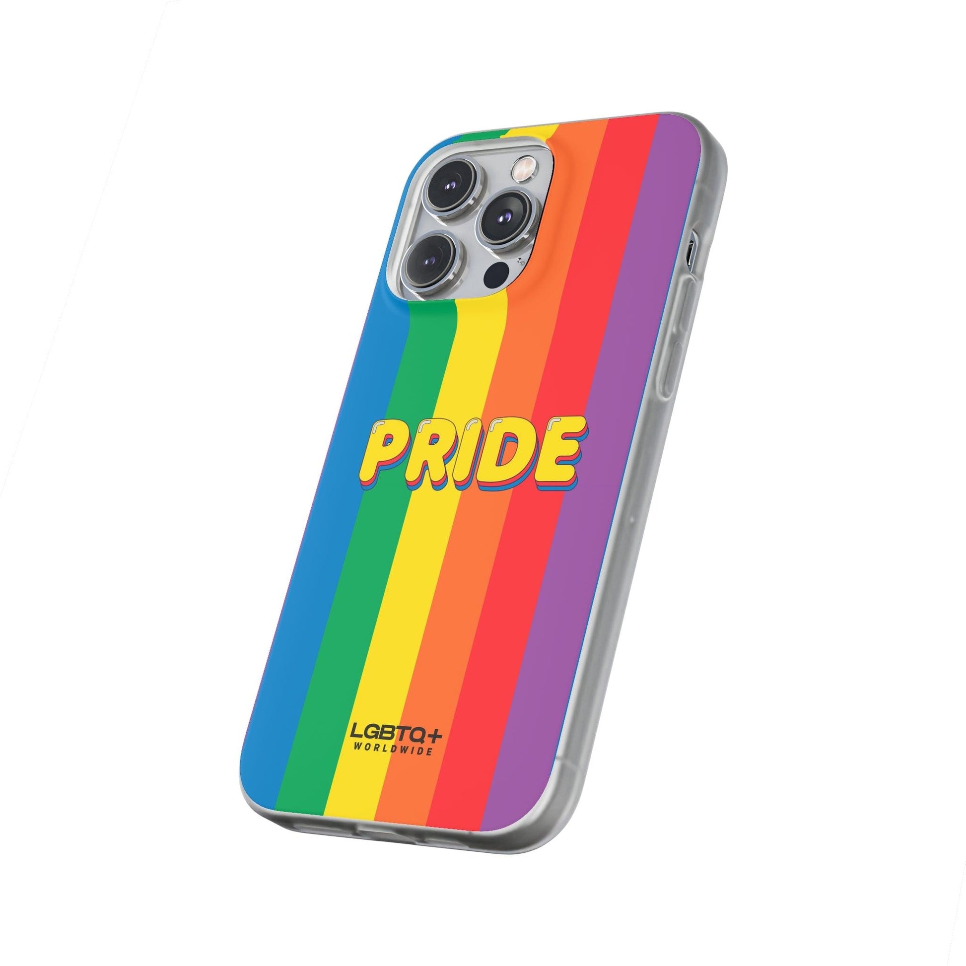 LGBTQWorldwide - ,,PRIDE" Flexible Handyhülle Accessories, Case, iPhone, iPhone Cases, Phone accessory, Phone Cases, Samsung Cases, silikon, Valentine's Day promotion lgbtq Bekleidung Accessoires unisex Zubehör