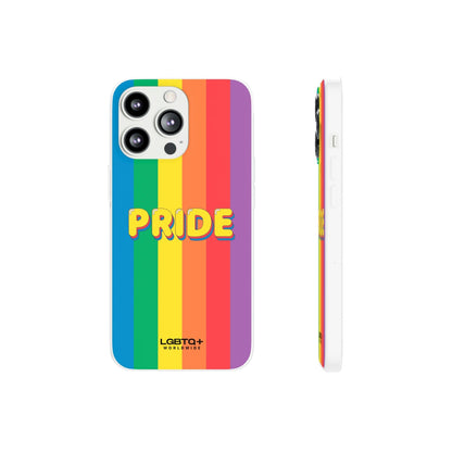 LGBTQWorldwide - ,,PRIDE" Flexible Handyhülle Accessories, Case, iPhone, iPhone Cases, Phone accessory, Phone Cases, Samsung Cases, silikon, Valentine's Day promotion lgbtq Bekleidung Accessoires unisex Zubehör