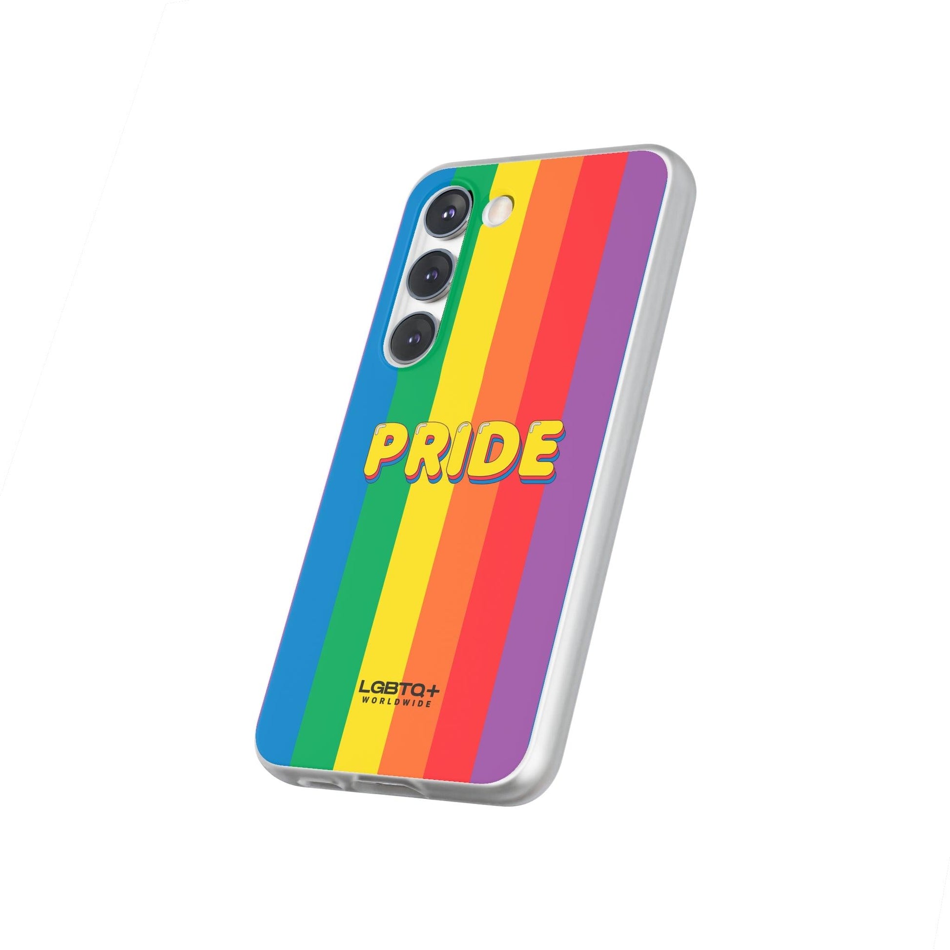 LGBTQWorldwide - ,,PRIDE" Flexible Handyhülle Accessories, Case, iPhone, iPhone Cases, Phone accessory, Phone Cases, Samsung Cases, silikon, Valentine's Day promotion lgbtq Bekleidung Accessoires unisex Zubehör