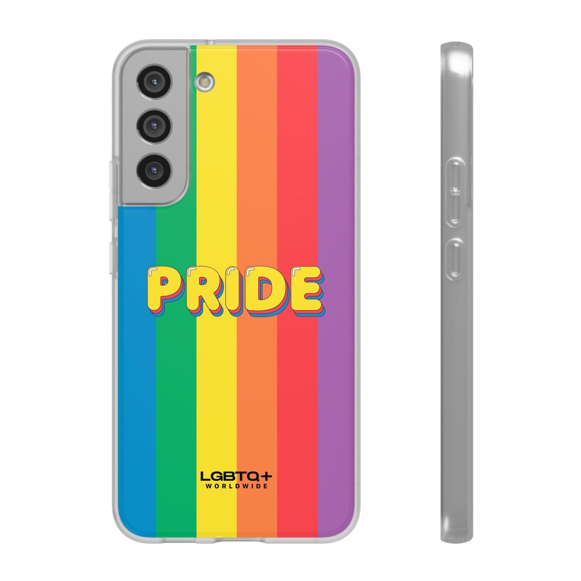 LGBTQWorldwide - ,,PRIDE" Flexible Handyhülle Accessories, Case, iPhone, iPhone Cases, Phone accessory, Phone Cases, Samsung Cases, silikon, Valentine's Day promotion lgbtq Bekleidung Accessoires unisex Zubehör