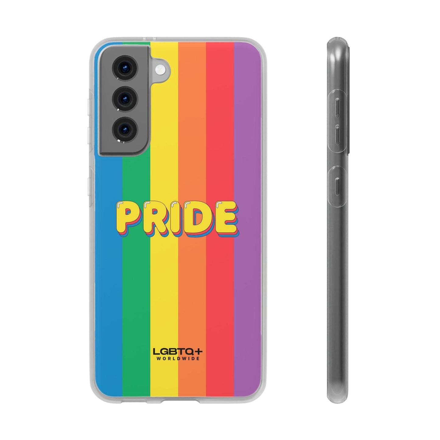 LGBTQWorldwide - ,,PRIDE" Flexible Handyhülle Accessories, Case, iPhone, iPhone Cases, Phone accessory, Phone Cases, Samsung Cases, silikon, Valentine's Day promotion lgbtq Bekleidung Accessoires unisex Zubehör