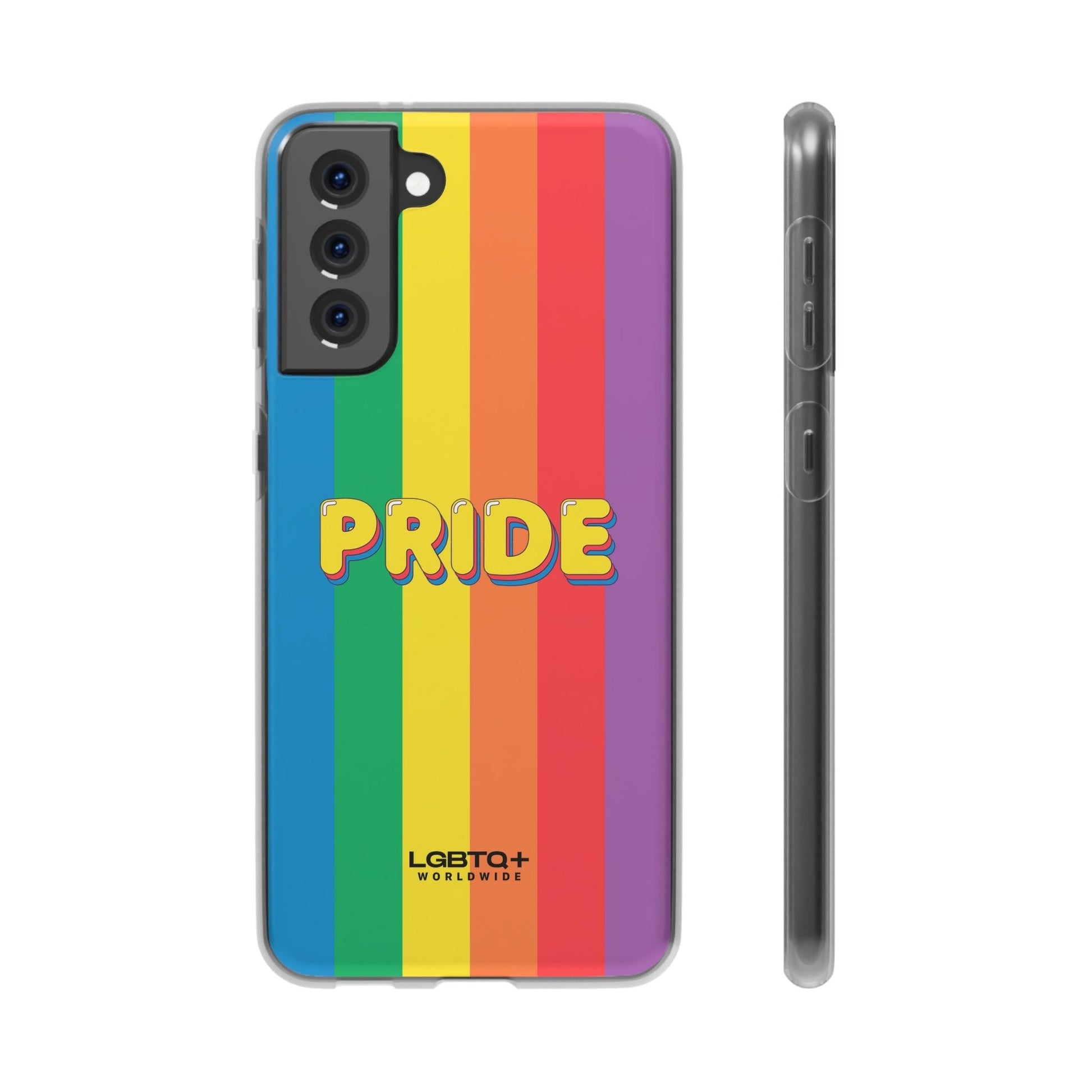 LGBTQWorldwide - ,,PRIDE" Flexible Handyhülle Accessories, Case, iPhone, iPhone Cases, Phone accessory, Phone Cases, Samsung Cases, silikon, Valentine's Day promotion lgbtq Bekleidung Accessoires unisex Zubehör