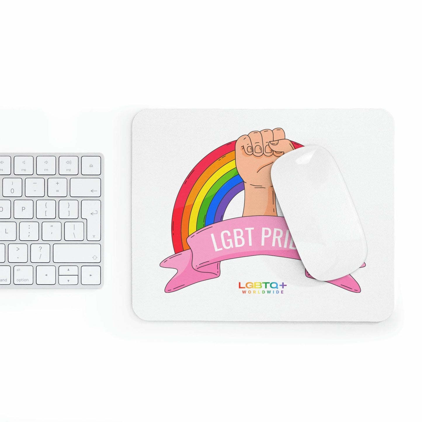 LGBTQWorldwide - ,,PRIDE" Mauspad All, Desk, Home & Living, Mouse pad, Mouse Pads, Mousepad, tech lgbtq Bekleidung Accessoires unisex Zubehör