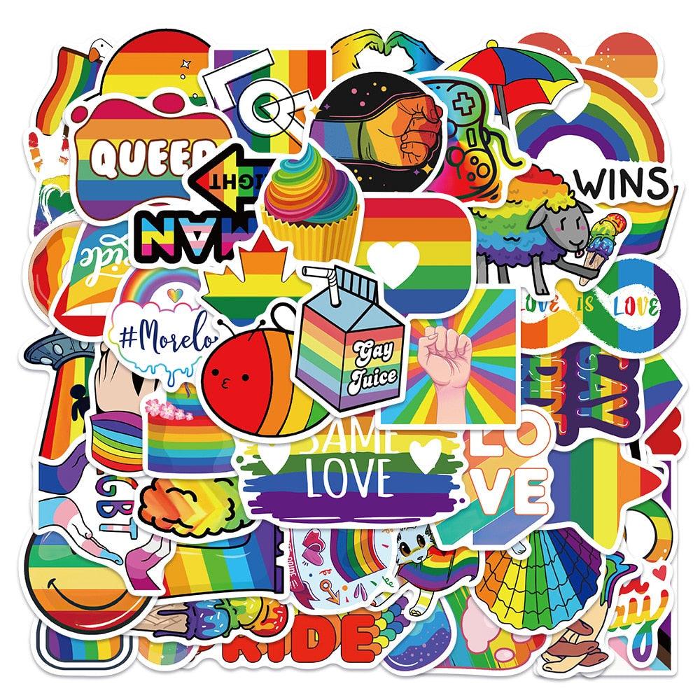 LGBTQWorldwide - Pride Stickerbomb Accessoires, All lgbtq Bekleidung Accessoires unisex Zubehör