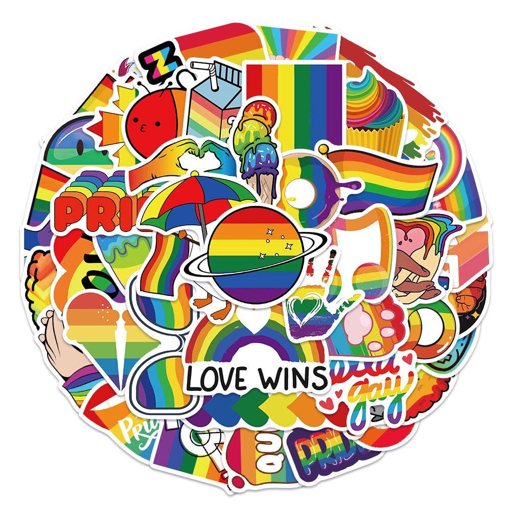 LGBTQWorldwide - Pride Stickerbomb Accessoires, All lgbtq Bekleidung Accessoires unisex Zubehör