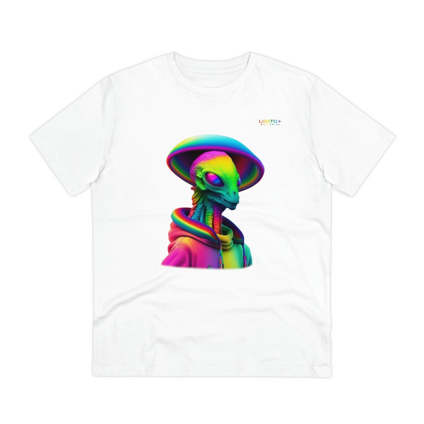 LGBTQWorldwide - ,,PROUD ALIEN" ai, Cotton, Crew neck, DTG, Eco-friendly, Men's Clothing, Organic, Recycled, Regular fit, Sustainable, T-shirts, Unisex, Valentine's Day Picks, Vegan, Women's Clothing lgbtq Bekleidung Accessoires unisex Zubehör